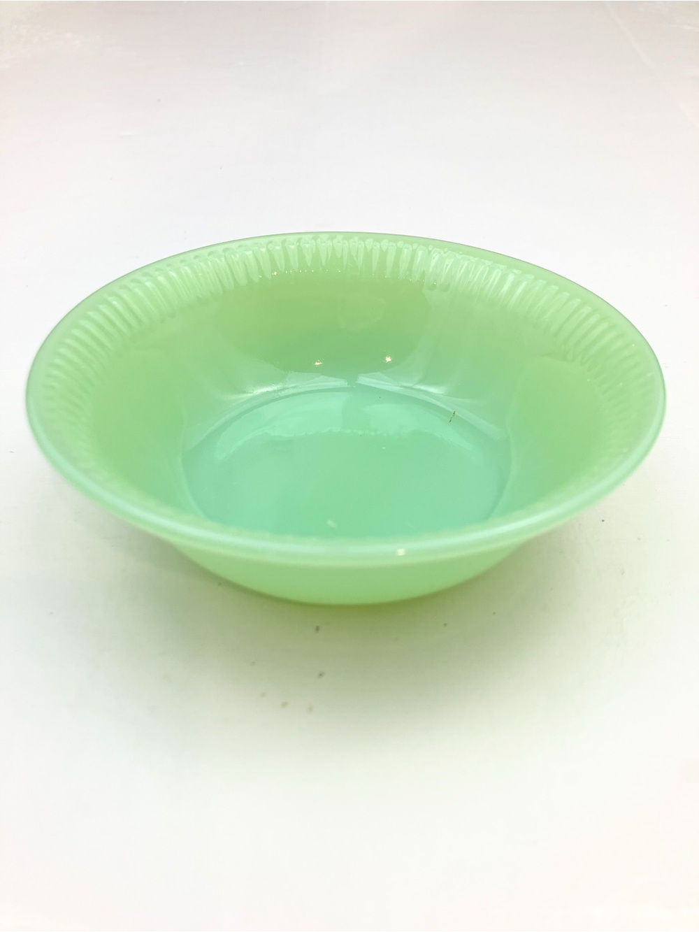 Vintage Fire King Jane Ray Jadeite Dessert Bowls Set of 2 1950's